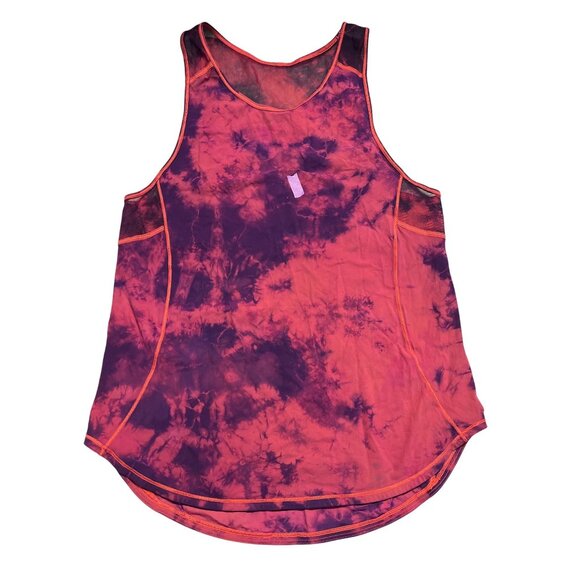 Lululemon Tie-Dyed Sculpt Tank Top Pink & Purple Size 6 With Mesh Panels - Picture 3 of 4